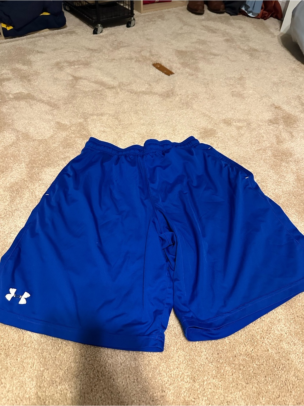 Under Armour Men’s Athletic Shorts — Royal Blue with White Logo